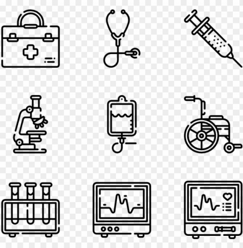 medical instruments - doctor instruments icons HighQuality Transparent PNG Isolated Object