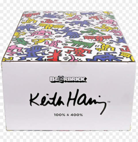 medicom keith haring - bearbrick Clean Background Isolated PNG Design