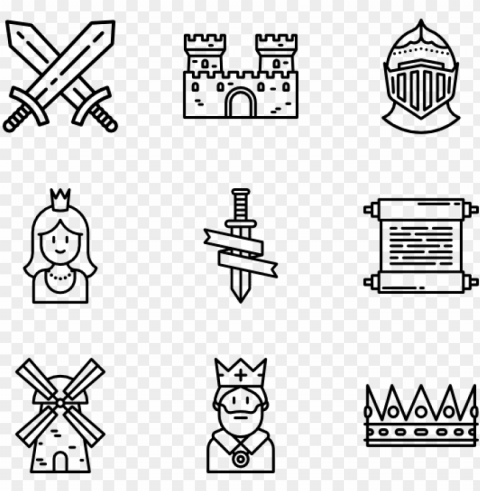 medieval icon - castle icons PNG graphics with alpha transparency broad collection