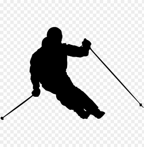 medium image - ski silhouette Isolated Icon in Transparent PNG Format