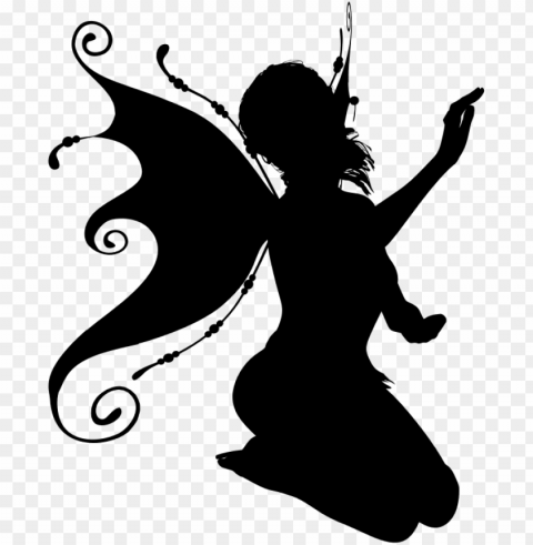 medium image - transparent fairy silhouette Isolated Character on HighResolution PNG