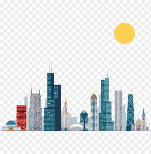 meet chicago - city vector in PNG images with no fees