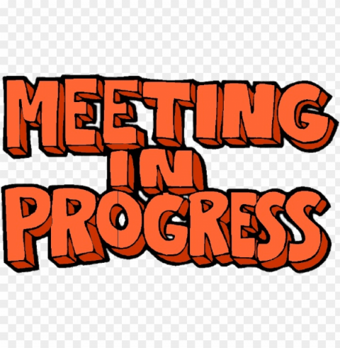 meeting in progress letters PNG Image with Clear Background Isolated