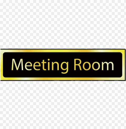meeting room golden sign PNG Image with Clear Isolated Object