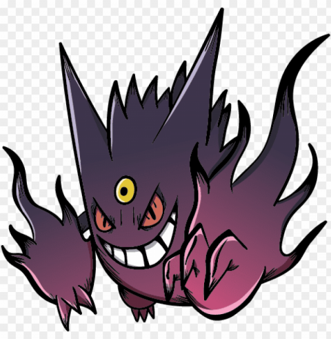 mega gengar by thenemetrix - cartoo PNG Image with Clear Isolation