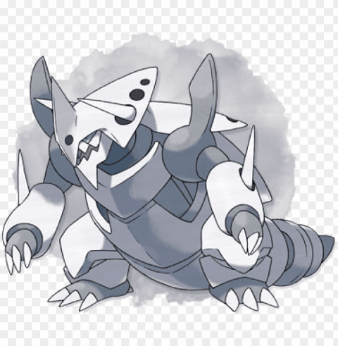 megaaggron x and y - pokemon mega aggro Isolated Artwork on HighQuality Transparent PNG