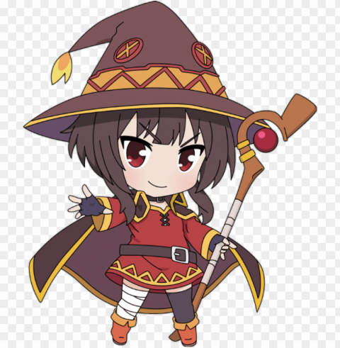 megumin chibi Transparent Background Isolation in HighQuality PNG