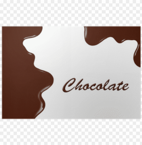 melted chocolate dripping on white background poster - sexual chocolate rectangle sticker Transparent PNG art
