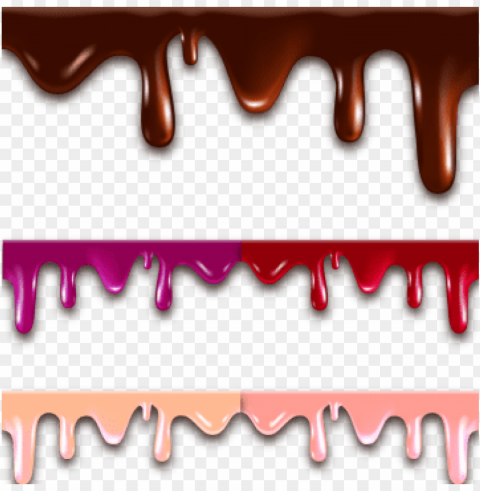 melted flowing chocolate drips border background - derretido Isolated Graphic on HighResolution Transparent PNG