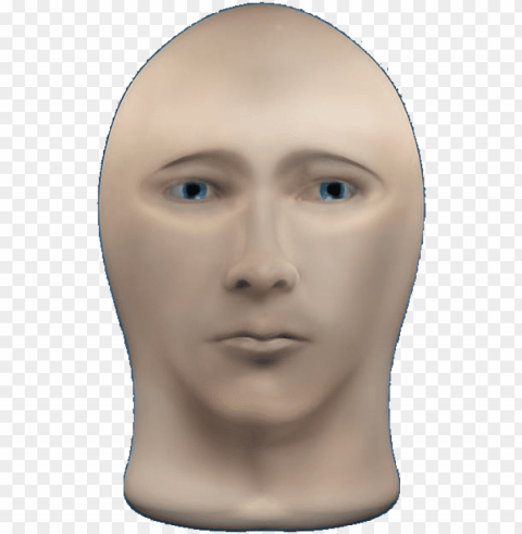 Meme Man Front - Surreal Meme Head PNG Image Isolated With HighQuality Clarity