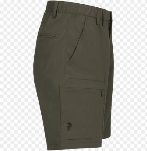 men's treck cargo shorts terrain green - pocket Isolated Graphic on Clear PNG
