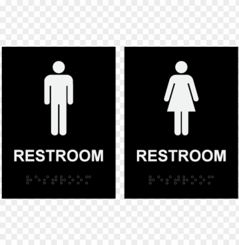 mens womens restroom signs - bathroom si Isolated Element on HighQuality PNG
