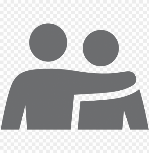 mental health icon - arm around shoulder icon Transparent background PNG photos
