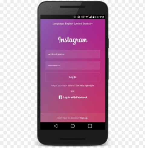 mention & auto likes - instagram login screen android PNG for t-shirt designs