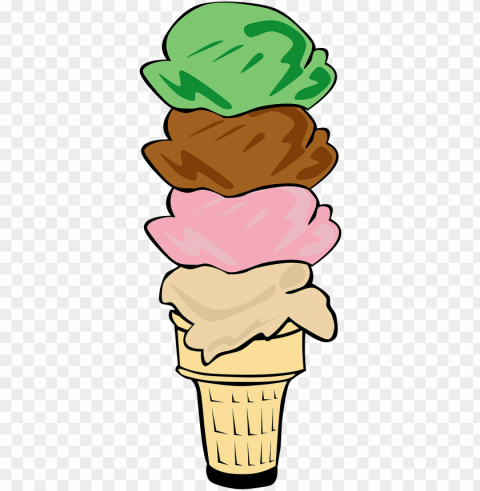 menu recreation cartoon ice desserts cream - 4 scoops of ice cream Transparent PNG images bulk package