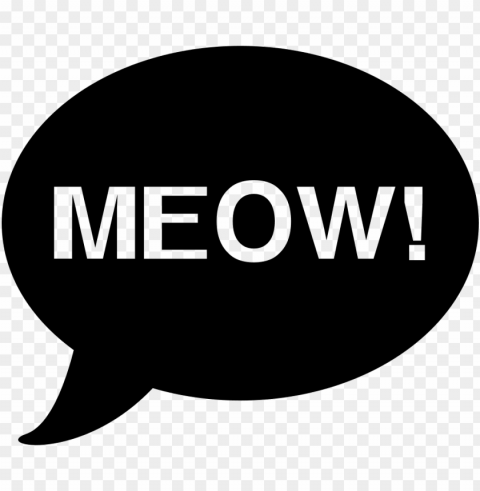 meow cat sound onomatopoeia in oval speech bubble comments - meow clip art Free transparent PNG