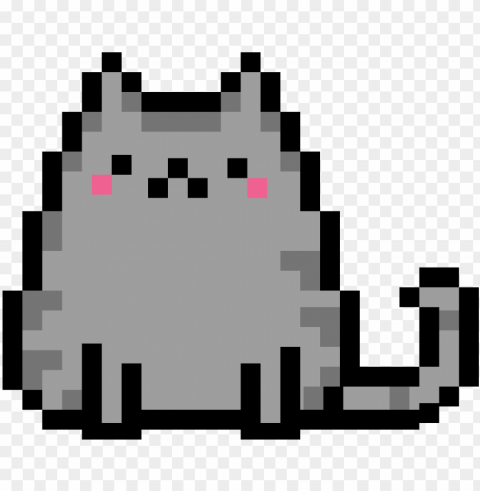 meowcute kitten - pusheen pixel art Clear Background PNG Isolated Graphic Design