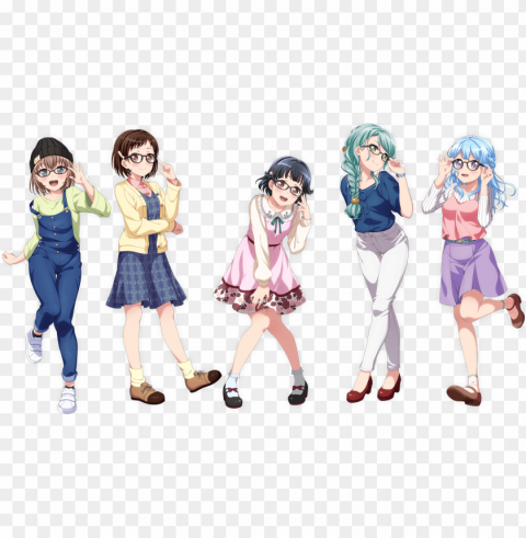 merchandisej nsgbp band-themed glasses collaboration - バンドリ jins Transparent Background Isolation in PNG Image