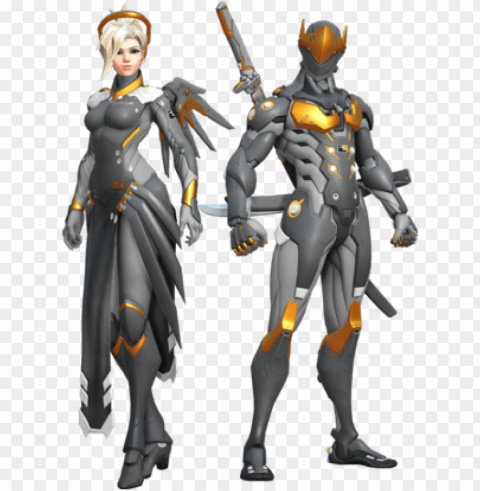 mercy and genji skins - overwatch league skins twitch Transparent Background Isolated PNG Item