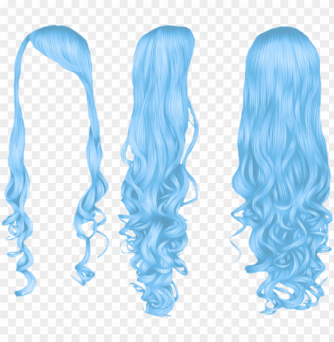mermaid hair jpg - long blue hair PNG Image with Isolated Icon