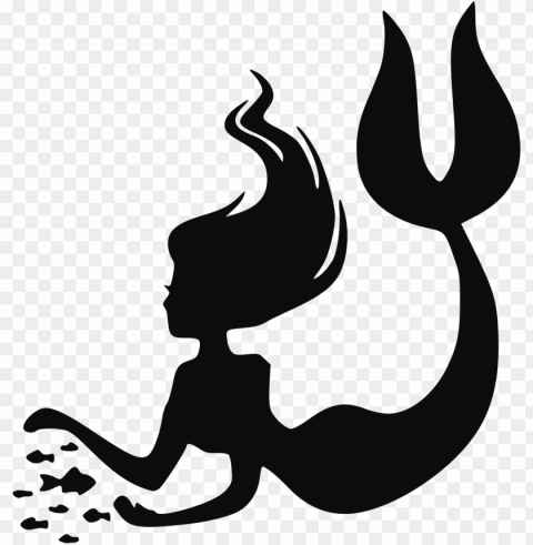 mermaid silhouette freeuse - little mermaid silhouette PNG files with transparent backdrop