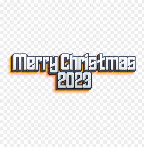 Merry Christmas 2023 3d Text Effect With Orange Glow PNG Images For Graphic Design