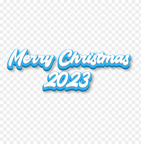 merry christmas 2023 blue 3d text PNG images for merchandise