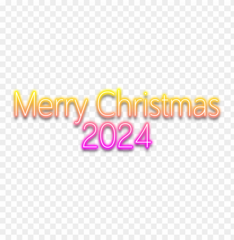 merry christmas 2024 2024 yellow and pink neon text effect PNG images for printing