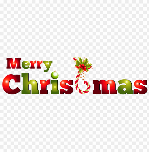 merry christmas candy text Transparent PNG Isolated Subject