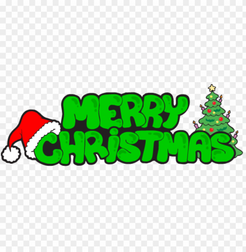 merry christmas green text Transparent PNG photos for projects