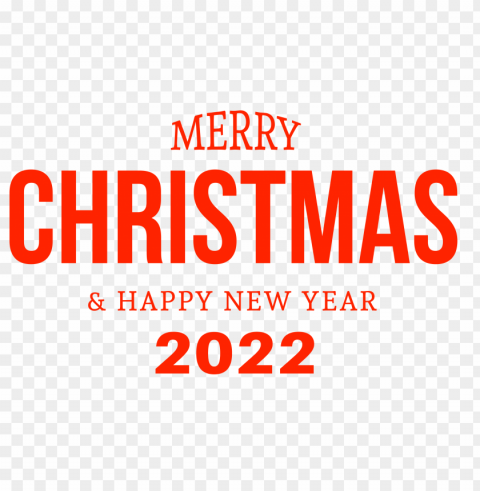 merry christmas happy new year 2022 red color Isolated Icon on Transparent PNG