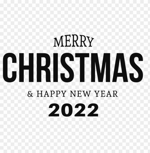 black text merry christmas happy new year 2022 Isolated Illustration in HighQuality Transparent PNG
