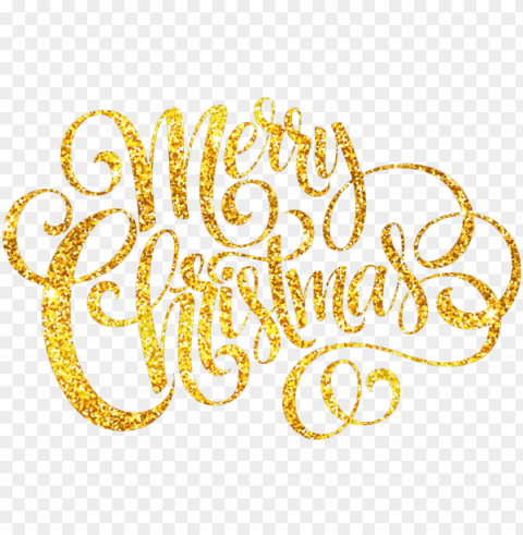 merry christmas gold PNG transparent images for printing