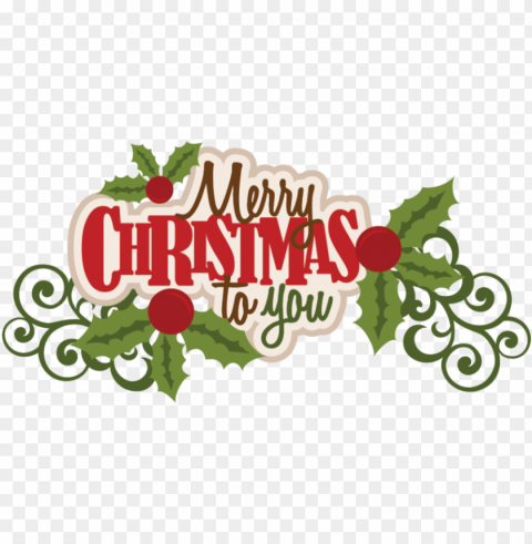 merry christmas to you text Alpha channel transparent PNG