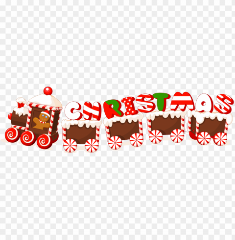 Merry Christmas Train and candy PNG transparent pictures for editing