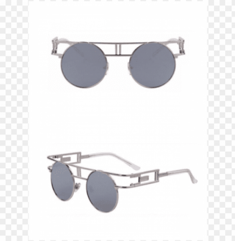 Merrys Unisex Steampunk Round Sunglasses Clean Background Isolated PNG Illustration