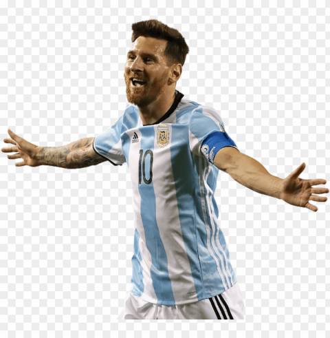 messi argentina Clean Background Isolated PNG Illustration
