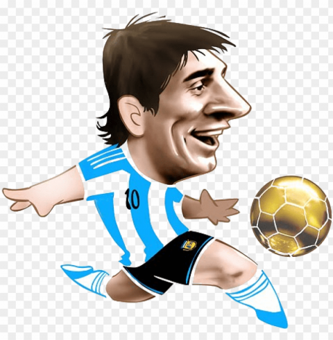 messi football soccer soccer players cartoon pics - caricaturas futbol PNG for educational use