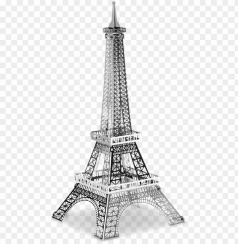 metal earthe architecture -eiffel tower - metal earth eiffel tower PNG Image Isolated on Clear Backdrop