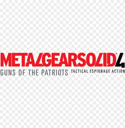 metal gear solid 4 logo PNG with Clear Isolation on Transparent Background