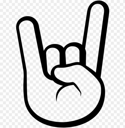 metal horns - rock n roll emoji PNG images with no limitations