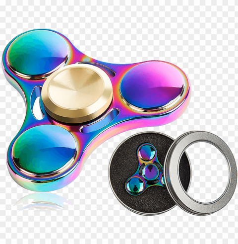 metal shiny fidget spinner Isolated Subject in Transparent PNG