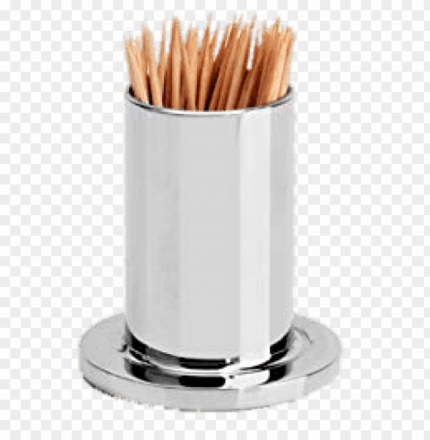 Metallic Toothpick Pot HighQuality Transparent PNG Isolated Art