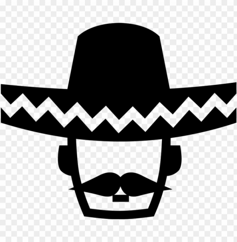 mexican man wearing sombrero rubber stamp - mexican man with sombrero clipart ClearCut Background PNG Isolated Element