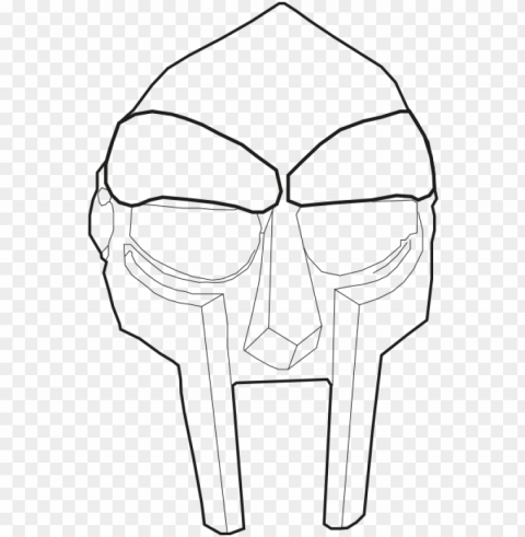 mf doom mask drawing black and white PNG transparent backgrounds