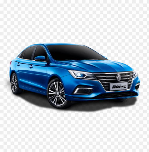 mg5 blue car 2020 Transparent PNG Object with Isolation