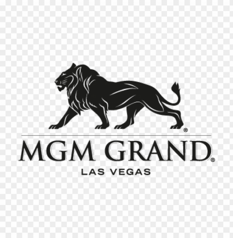 mgm grand black vector logo free download Transparent art PNG