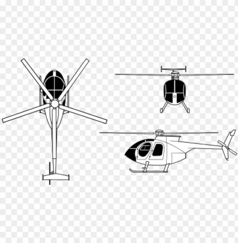mh 6 little bird blueprint PNG images with transparent overlay