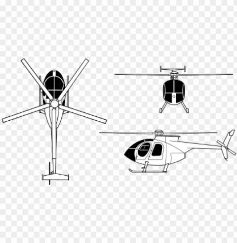 Mh 6 Little Bird Blueprint PNG Images With Transparent Overlay