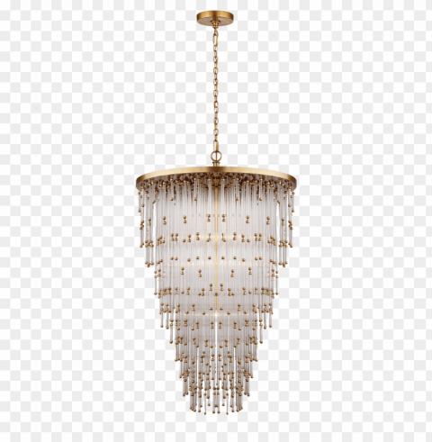 mia large chandelier in clear glass - mia large pendant - brassglass - visual comfort PNG with transparent overlay